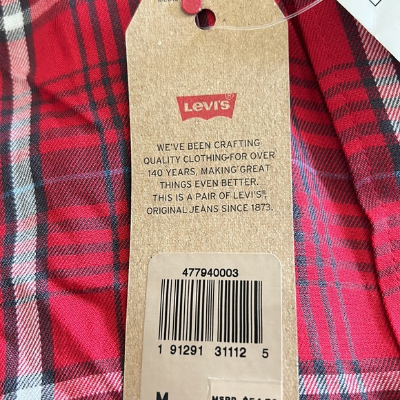 Levi’s Women’s Long Sleeve Button Down Blouse Medium NWT - Picture 8 of 8